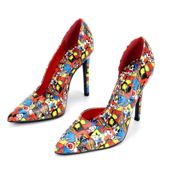 Red comic pump - Picture 3 of 8